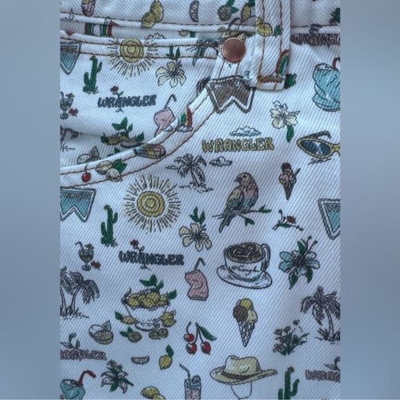 Wrangler High Rise Kick Flare Jeans Wrock 672 Lemons Retro Cowgirl Plus Size 35 - Picture 6 of 10